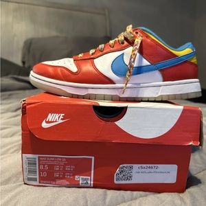 Size 8.5 - Nike Dunk Low x LeBron James x Fruity Pebbles Habanero Red/Laser